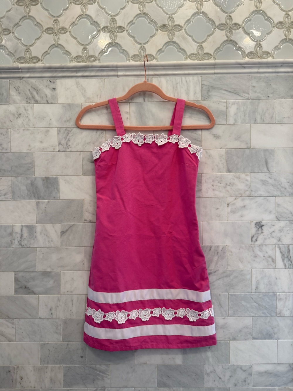 NWT shift dress w lace/ribbon detailing